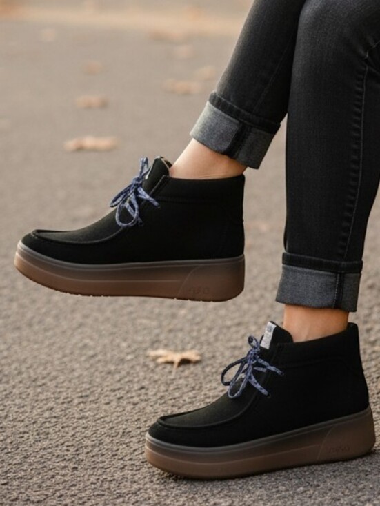 Ryka Shoes - Ryka Ankle Bootie Size 9 Black/With Blue Laces